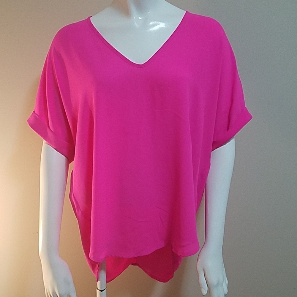 Lush Pink Polyester Top (Small) - Picture 2 of 6